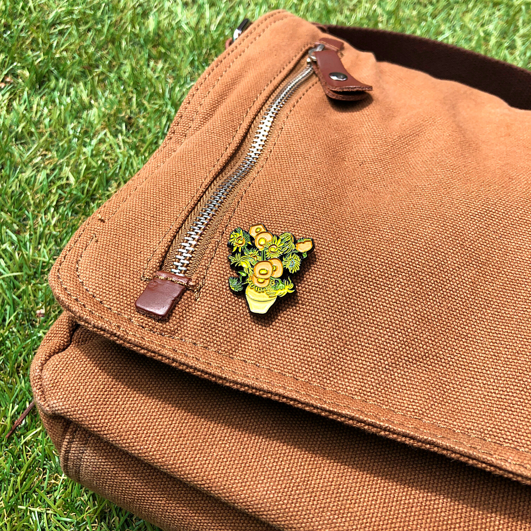 Van Gogh's Sunflowers Enamel Pin