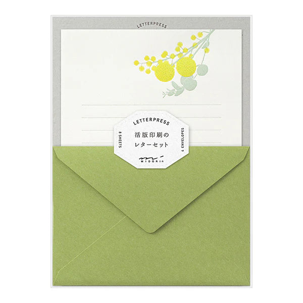 Yellow Bouquet Midori Letterpress Set