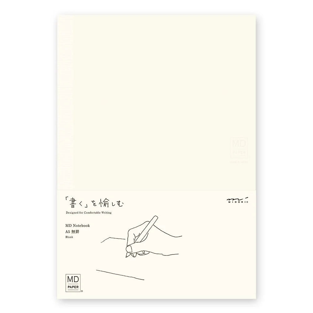 Midori MD Cotton A5 Blank Notebook - Soft, Premium Paper