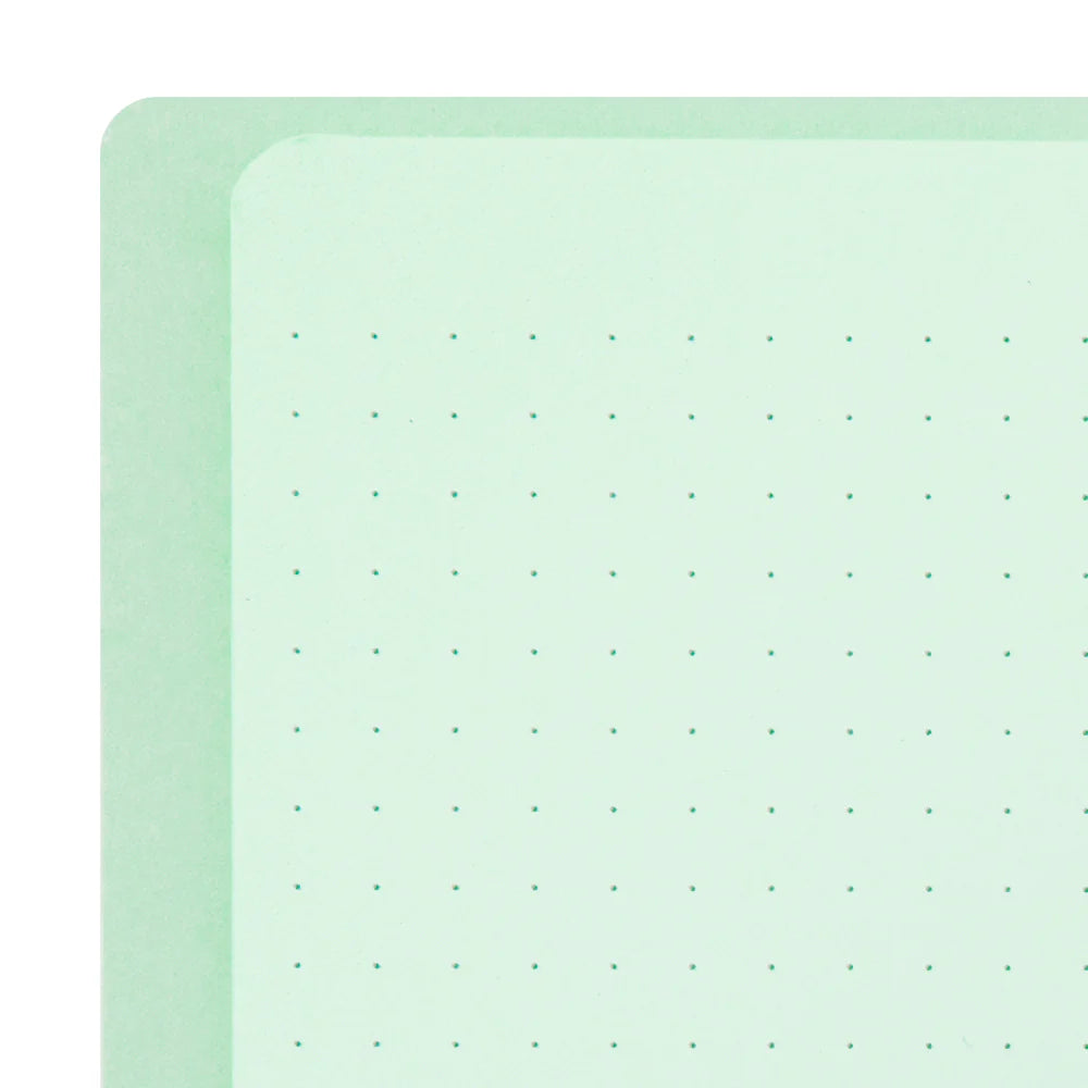Green Midori Soft Color Ring Notebook, A5, Dot Grid