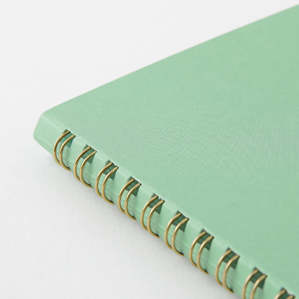 Green Midori Soft Color Ring Notebook, A5, Dot Grid