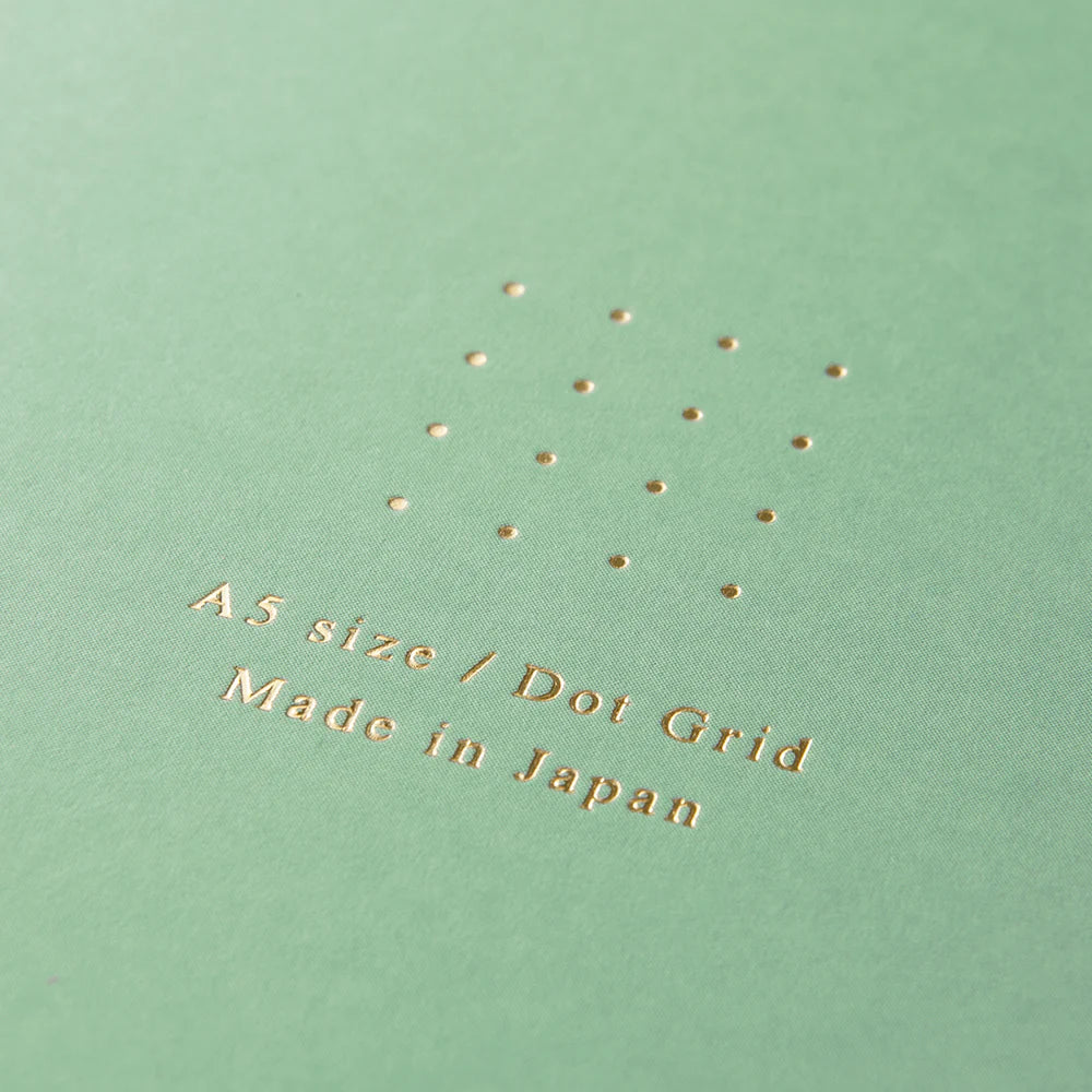 Green Midori Soft Color Ring Notebook, A5, Dot Grid