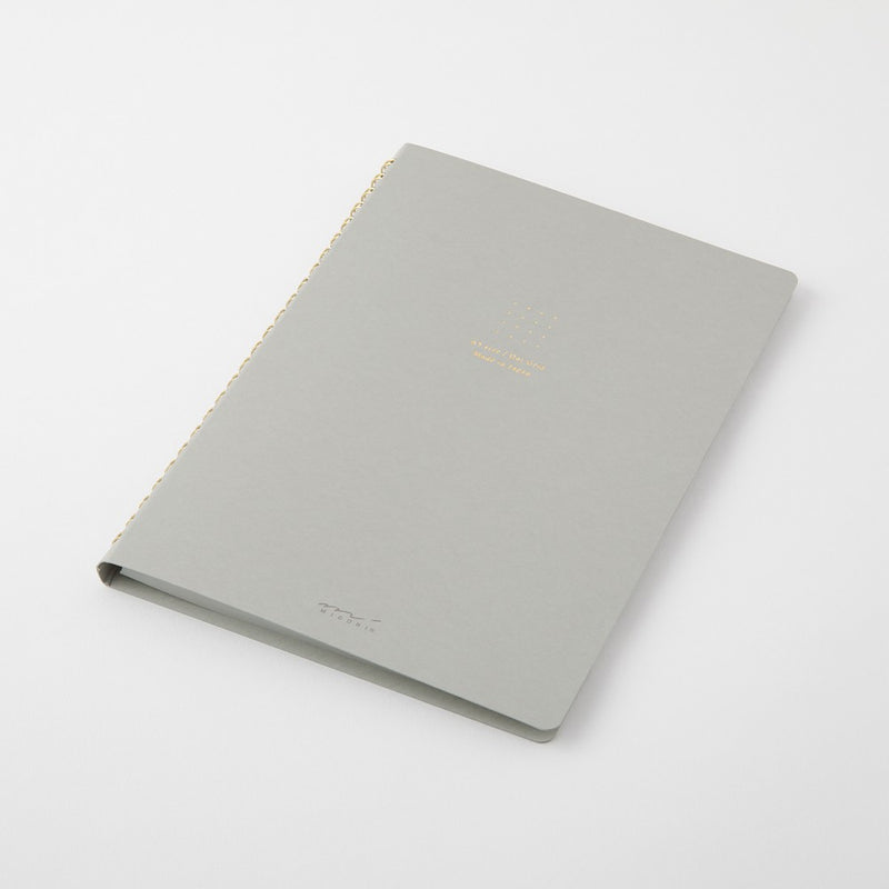 Midori Soft Color Ring Notebook, A5, Dot Grid, Gray