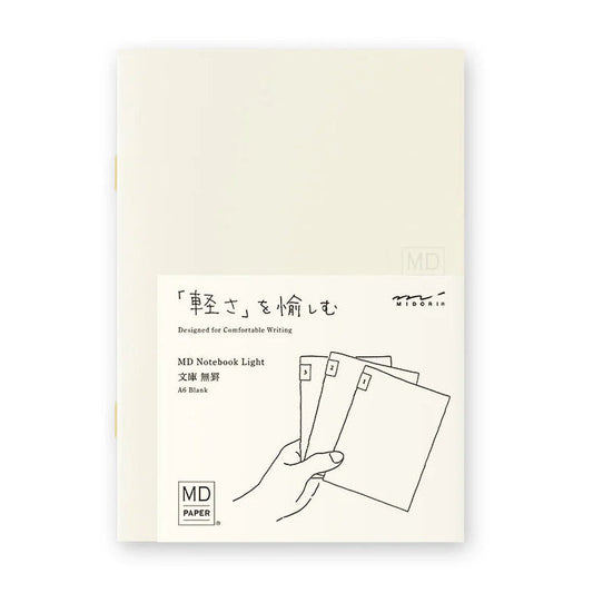 Midori MD Notebook Light A6 (Blank) — 3 Notebook Set
