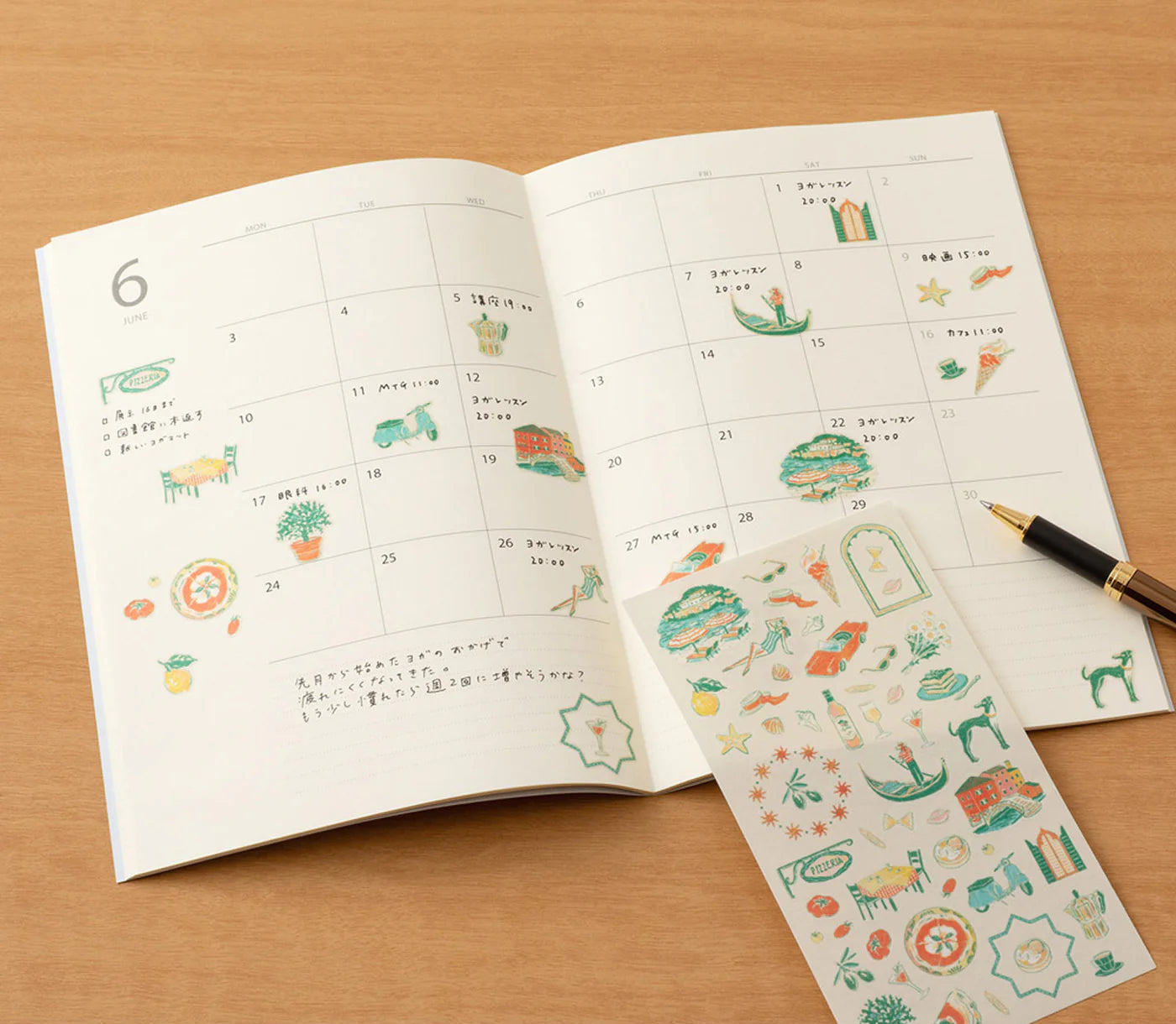 Midori Stickers - Italian Motifs