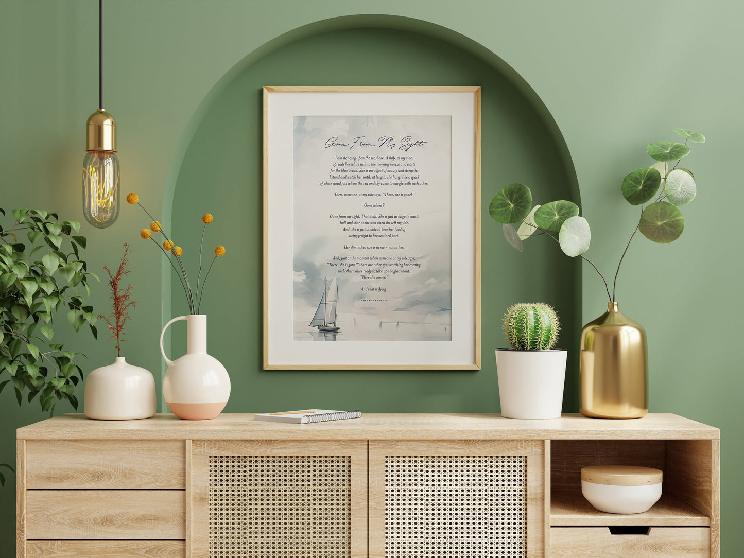 Gone From My Sight Poem Print: Sympathy Gift, Funeral Poem (Digital Download)