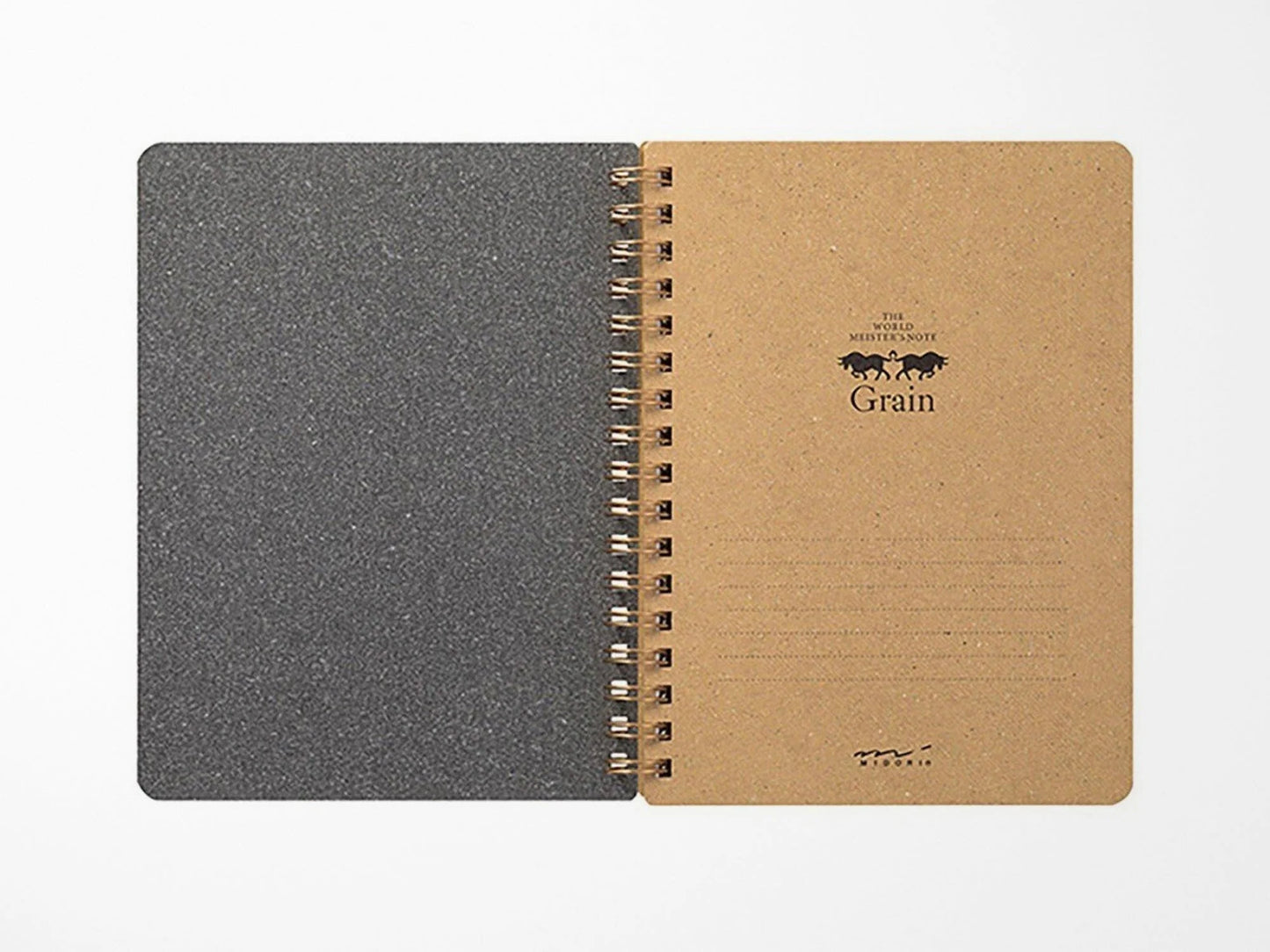 Black Midori Grain Notebook, B6