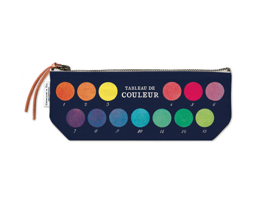 Cavallini Tableau De Couleur Zippered Pouch