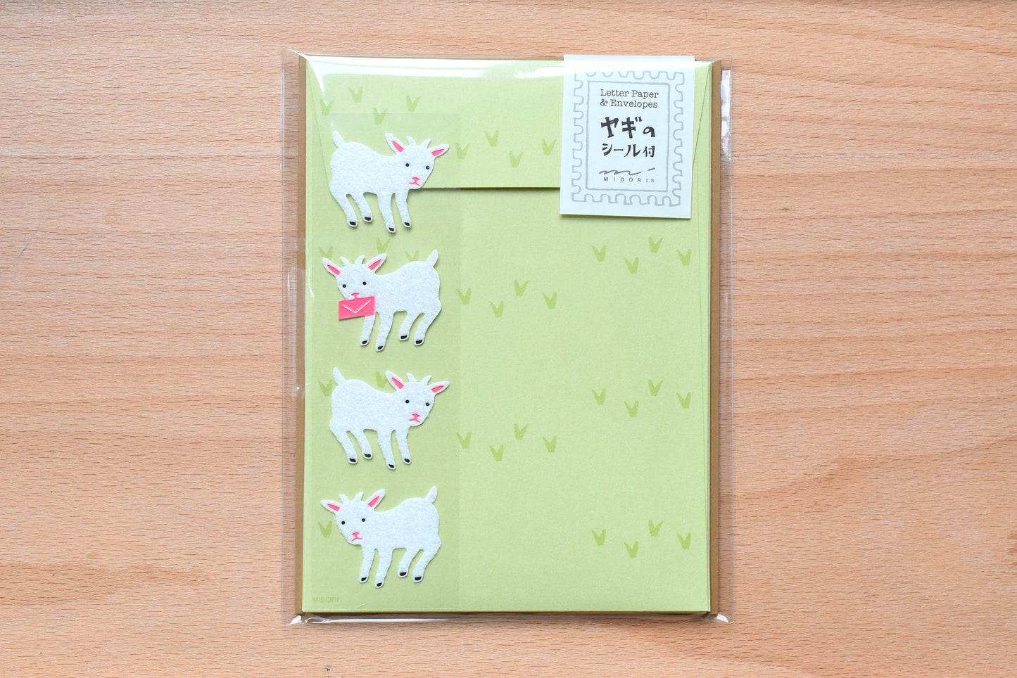 Midori Goat Letter Set with Envelopes and Fuzzy Stickers