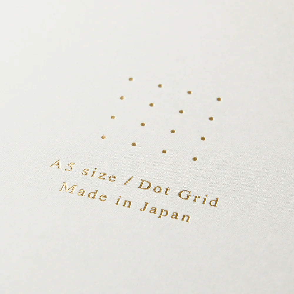 White Midori Ring Notebook A5 - Dot Grid